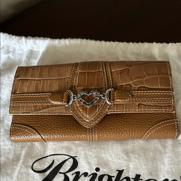 Brighton Tan Braided Leather Shoulder Bag & Wallet - Picture 10 of 15